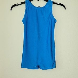 Girls Leotards size S, age 7/8 for dance or gymnastics, Blue, VGUC